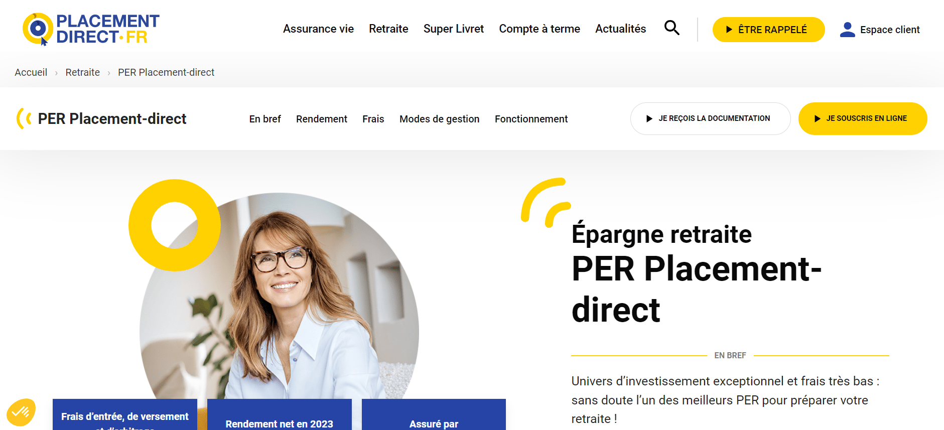 PER Placement direct Retraite