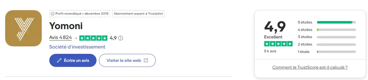 avis yomoni trustpilot