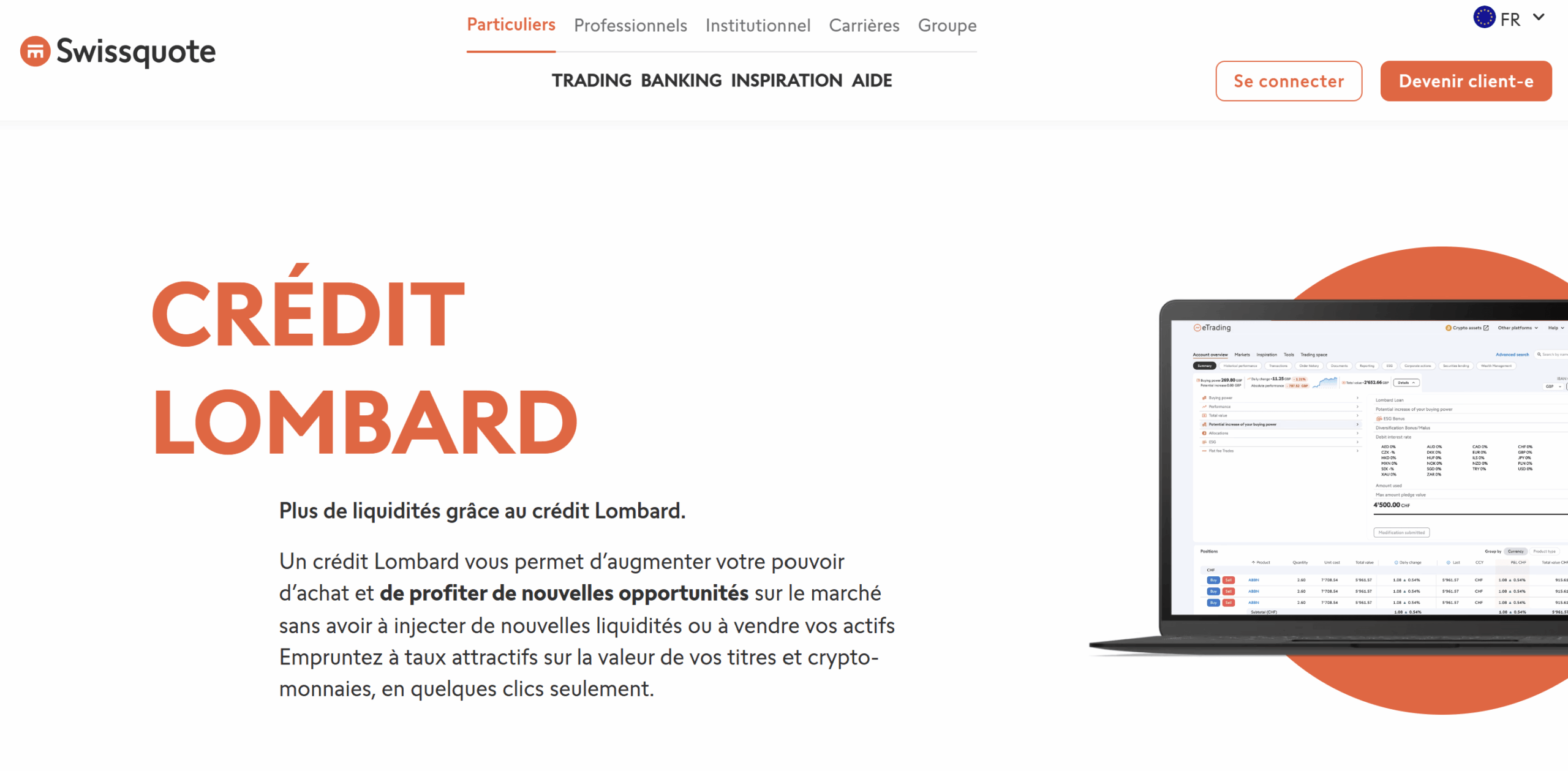 crédit lombard swissquote