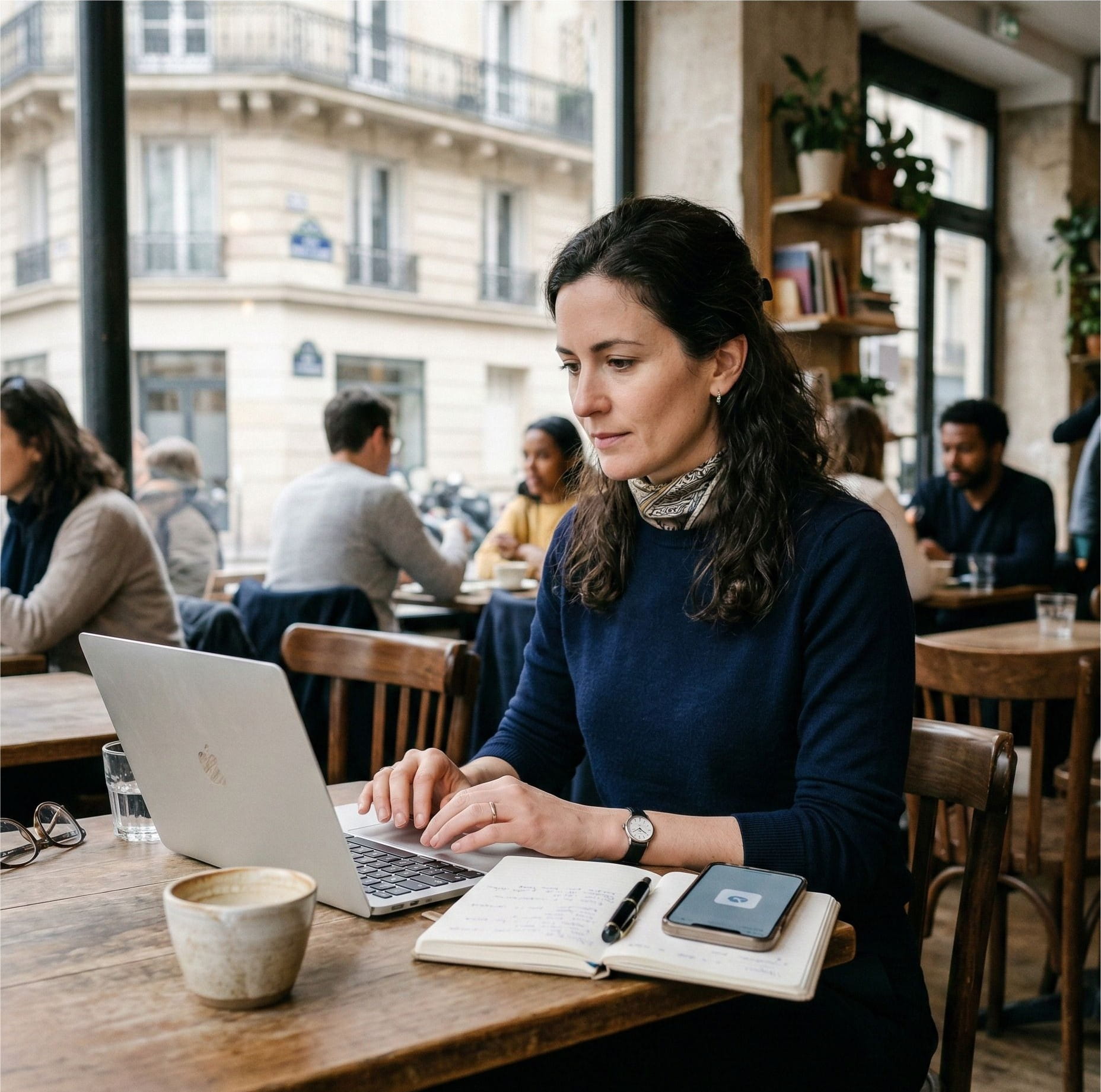 Claire cadre dans le secteur financier à Paris