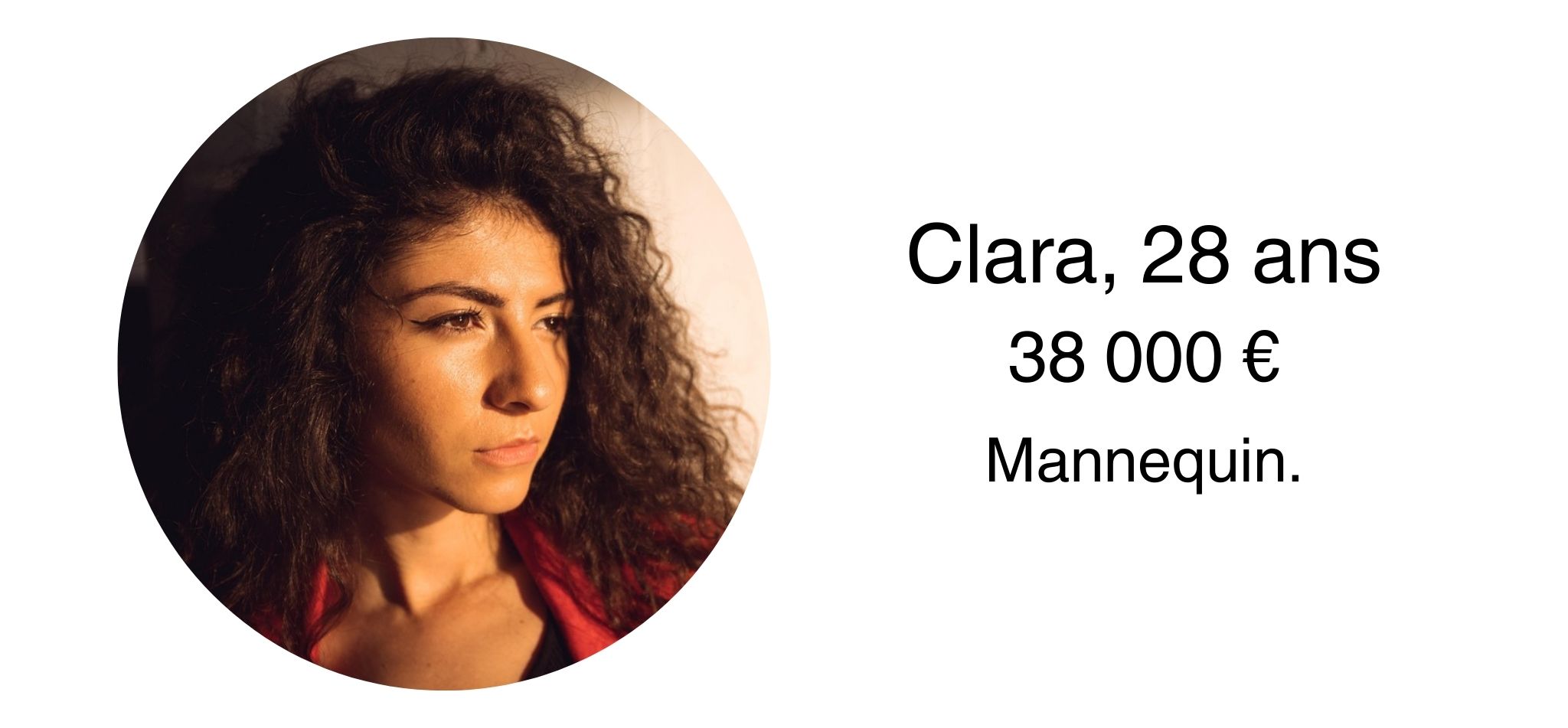 clara 28 ans 38 000 euros mannequin