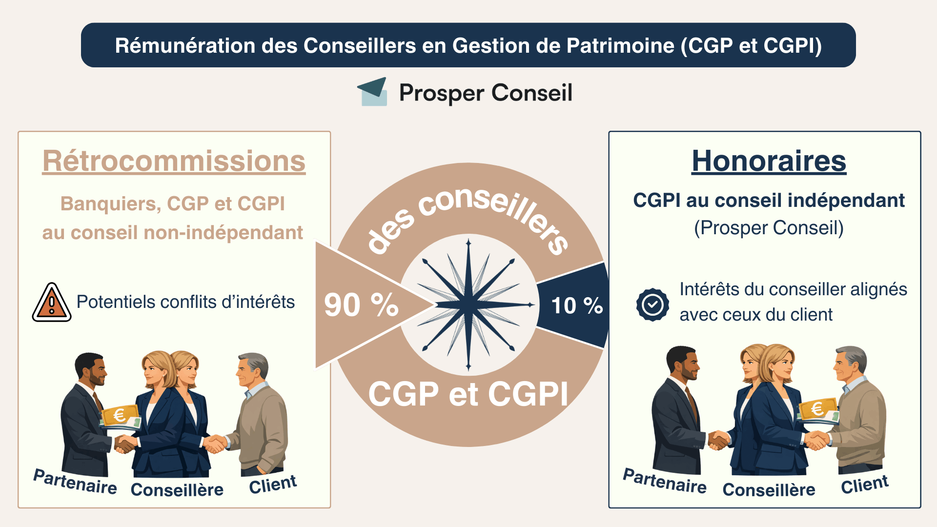 conseiller en gestion de patrimoine honoraires rétrocommissions
