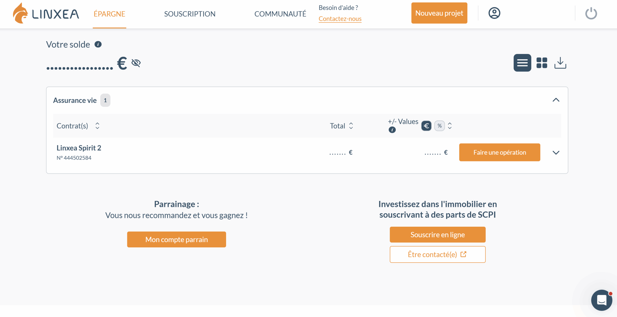 linxea interface client