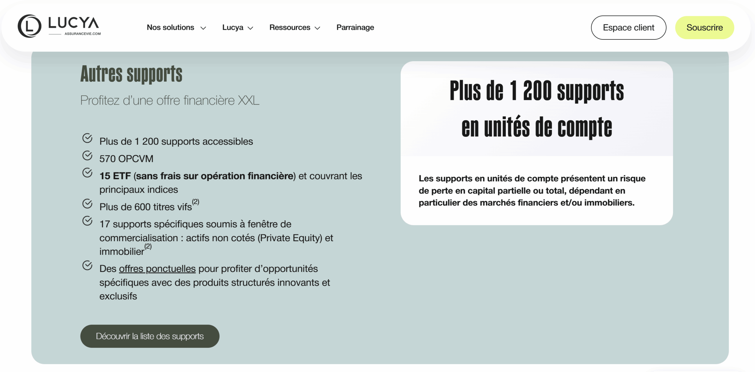 avis unités de compte lucya cnp