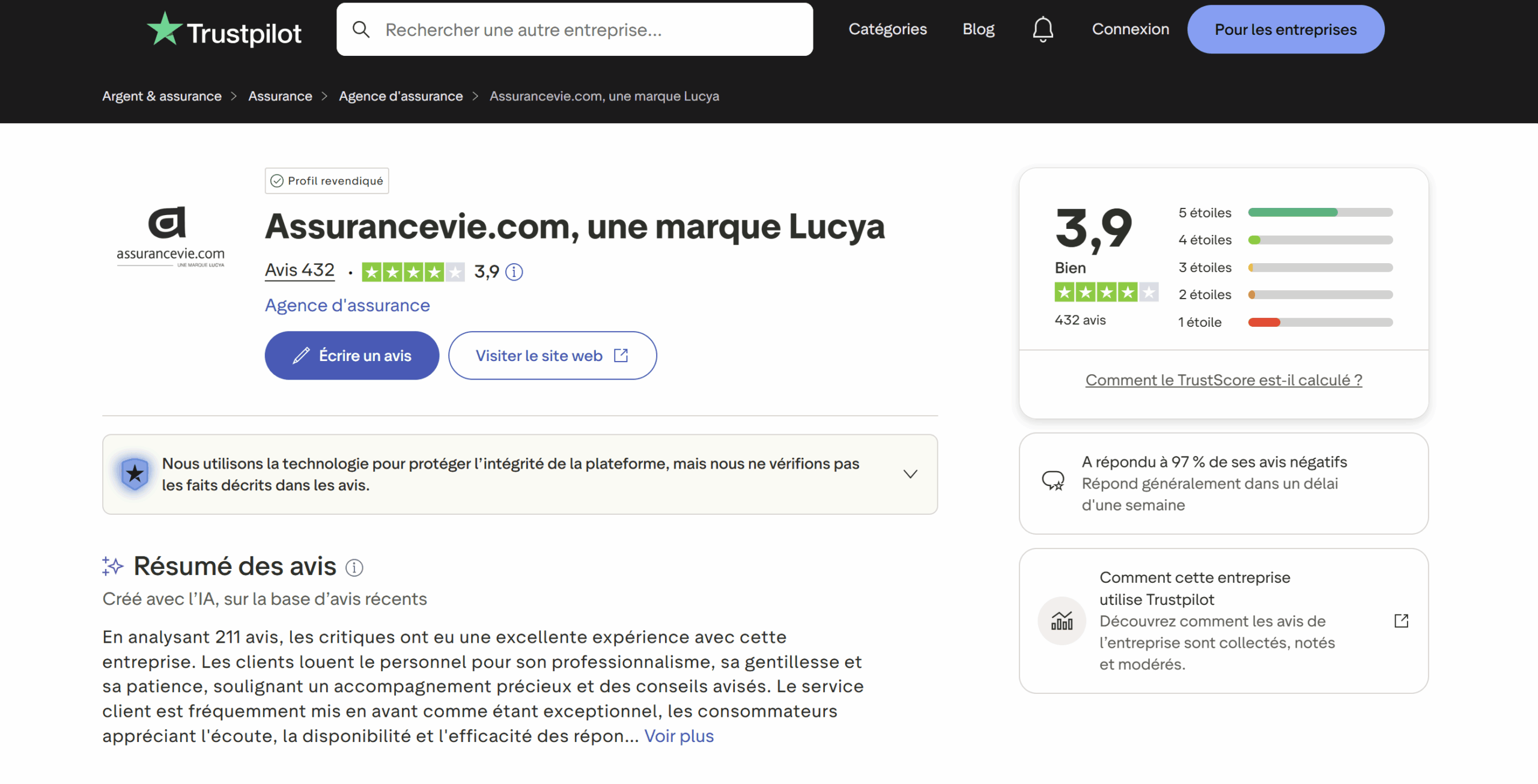avis lucya trustpilot