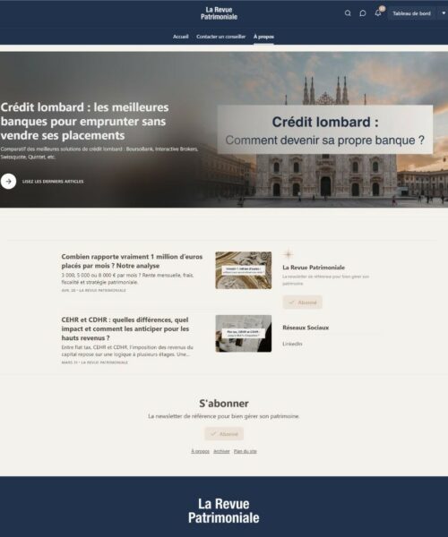 newsletter finance gestion de patrimoine la revue patrimoniale