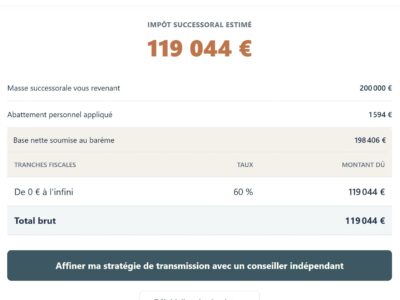 simulateur droits de succession