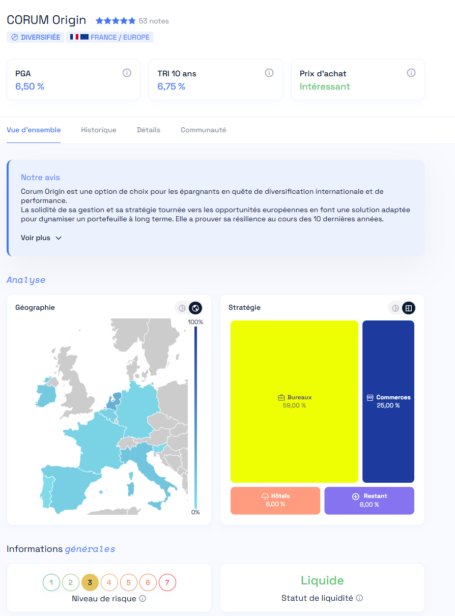 interface louve invest - fiche scpi
