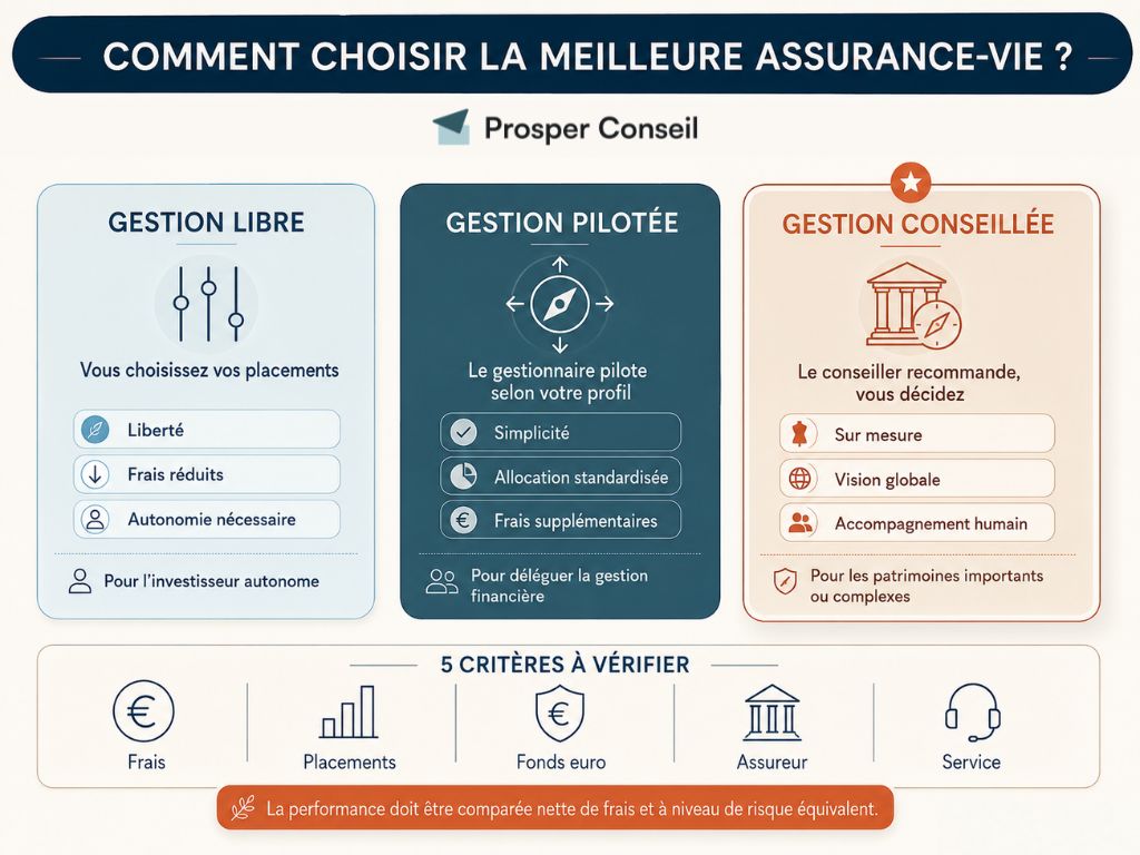 Comment choisir la meilleure assurance vie selon le mode de gestion