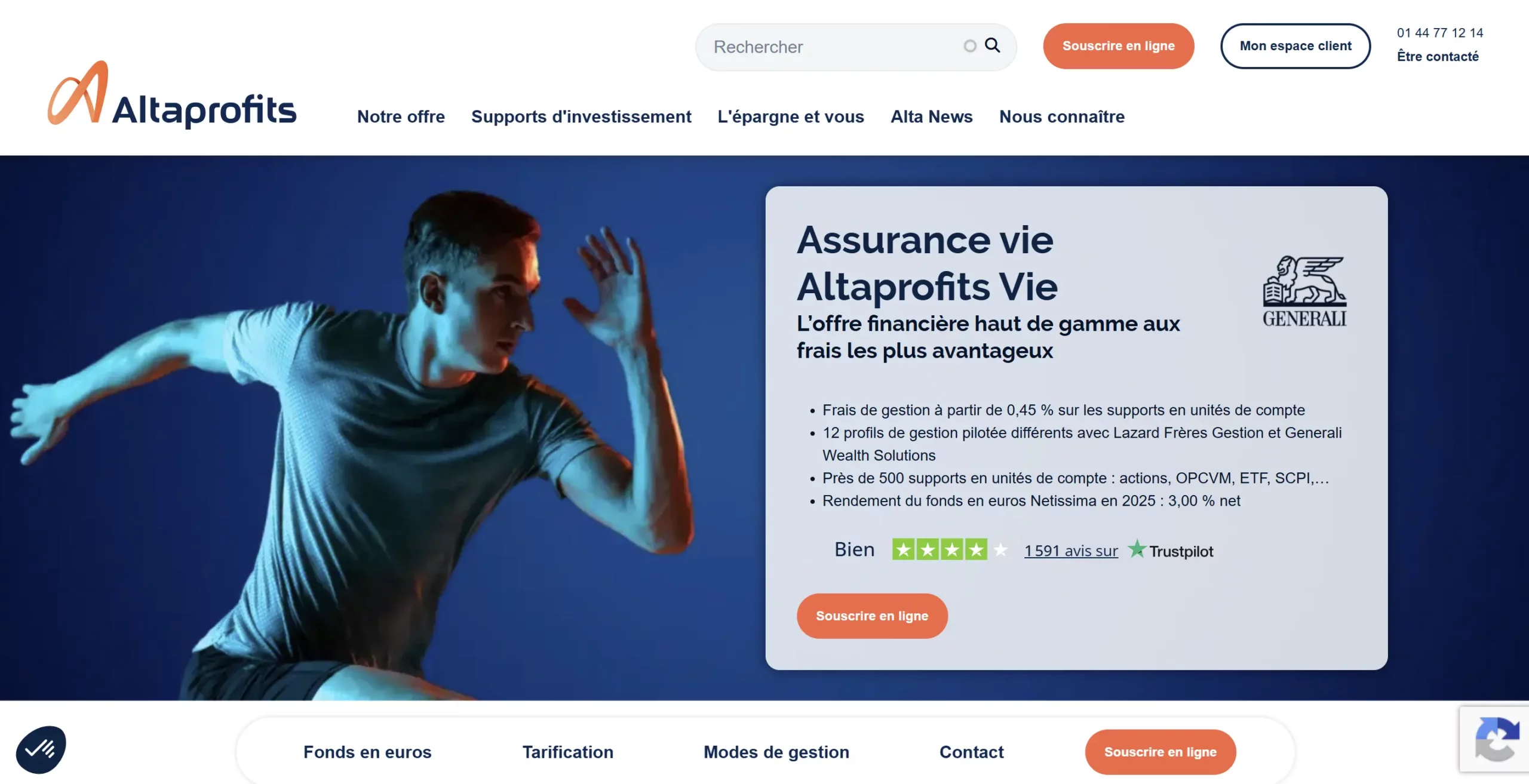Assurance vie Altaprofits Vie assurée par Generali