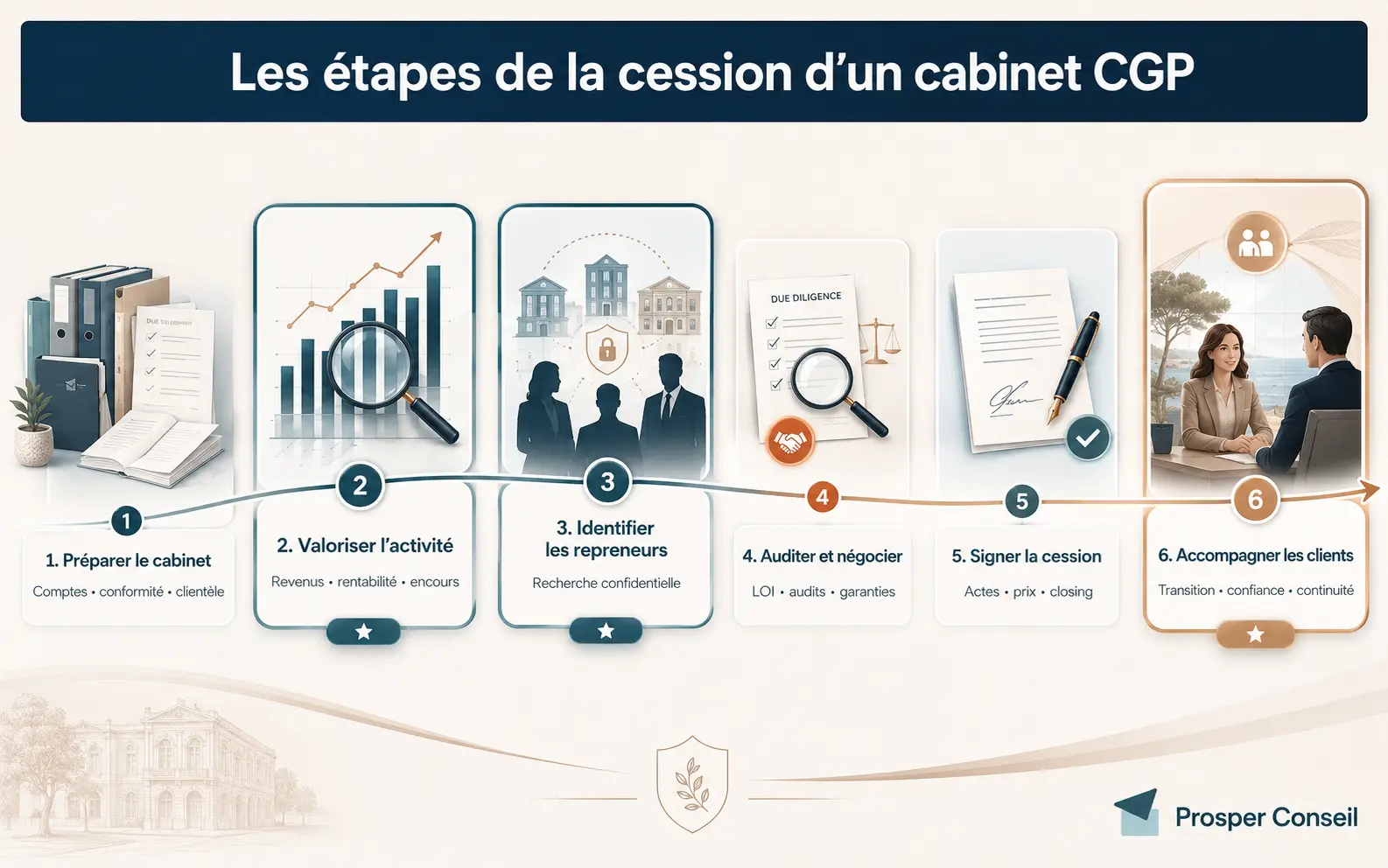Les étapes de la cession d’un cabinet de gestion de patrimoine
