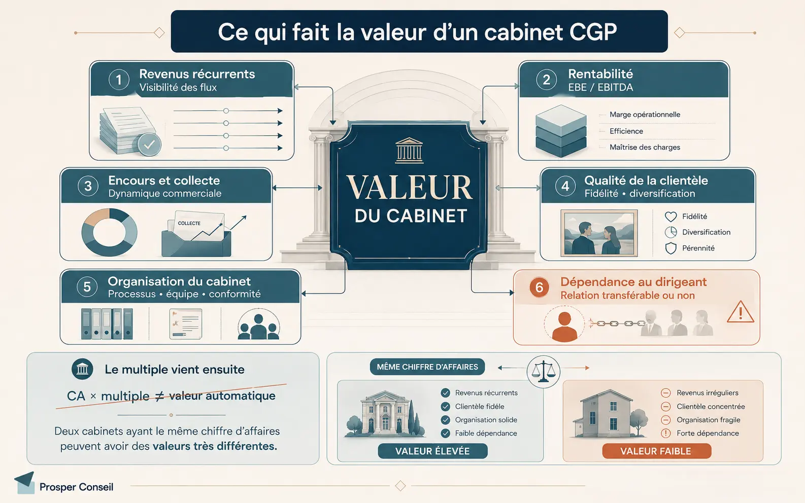 Critères de valorisation d’un cabinet de gestion de patrimoine